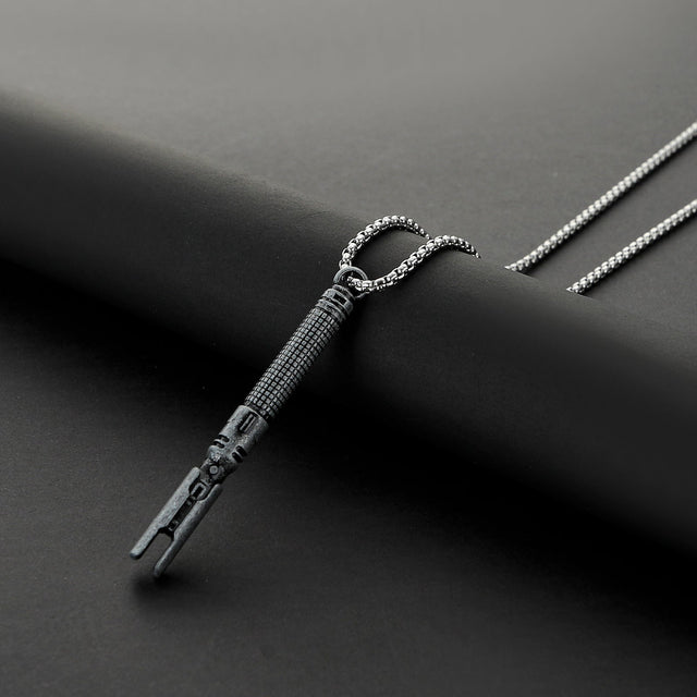 Cal Kestis inspired miniature saber hilt necklace with chain